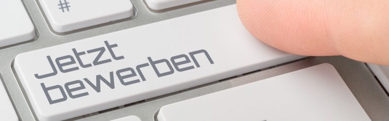 Tastatur mit beschrifteter Taste - Jetzt bewerben